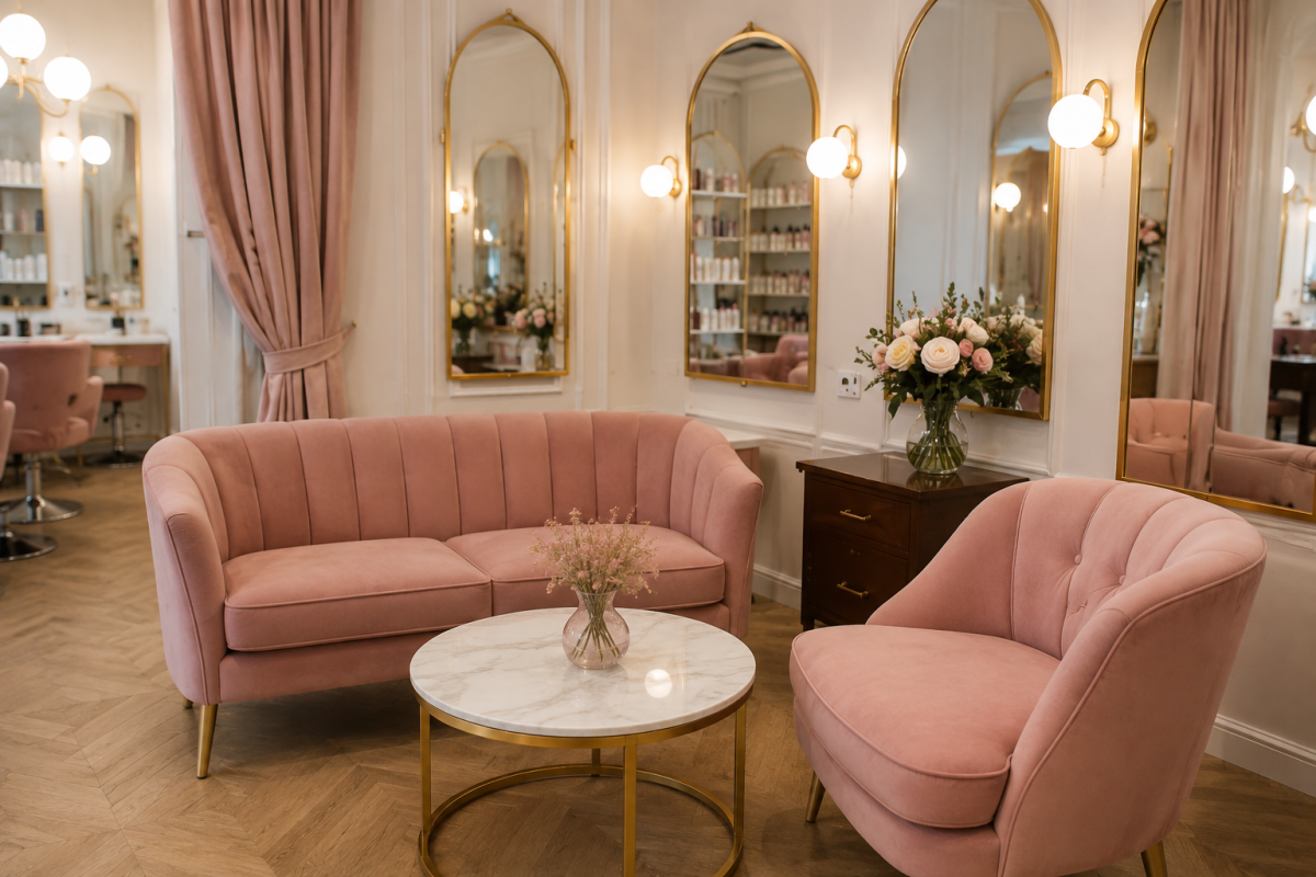 salon fryzjerski - złoty włos