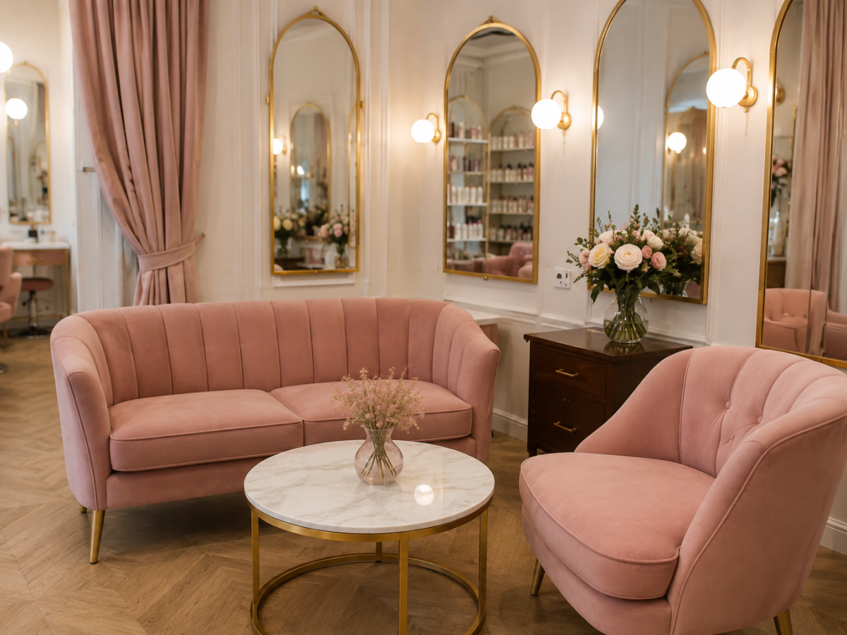 salon fryzjerski - złoty włos
